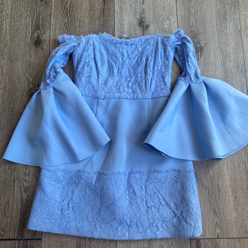 ASOS off shoulder lace dress